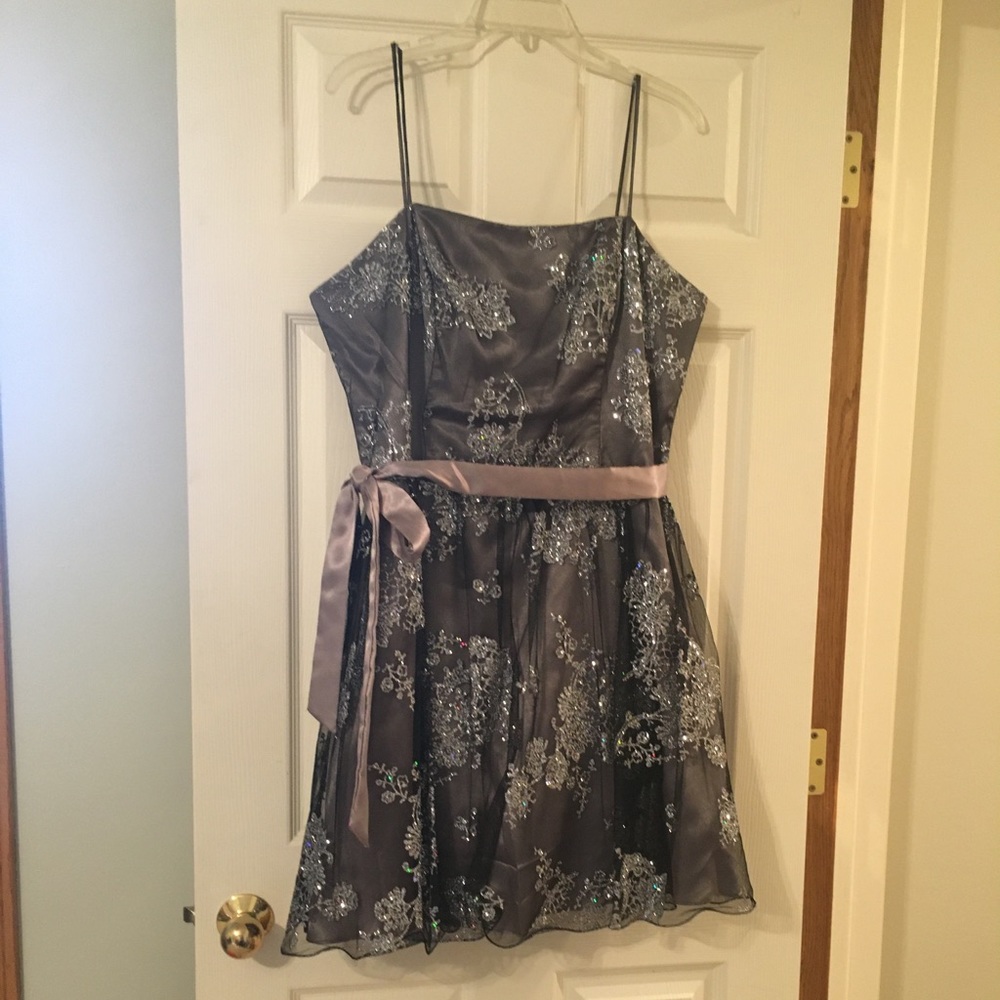 Silver Sparkle Short Prom or Homecoming Dress